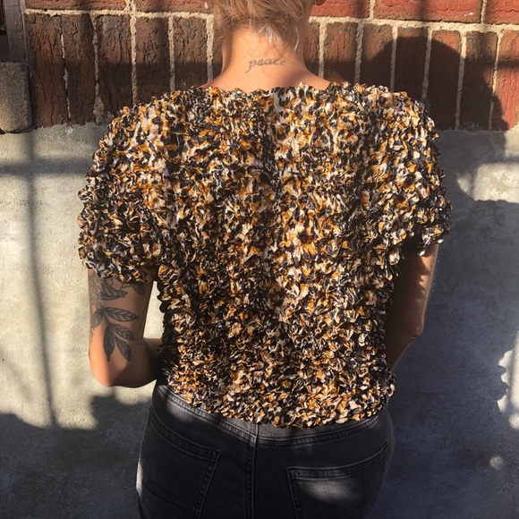 VINTAGE 00s popcorn shirt in animal print 🐆🦓🦒 - Picture 3 of 5